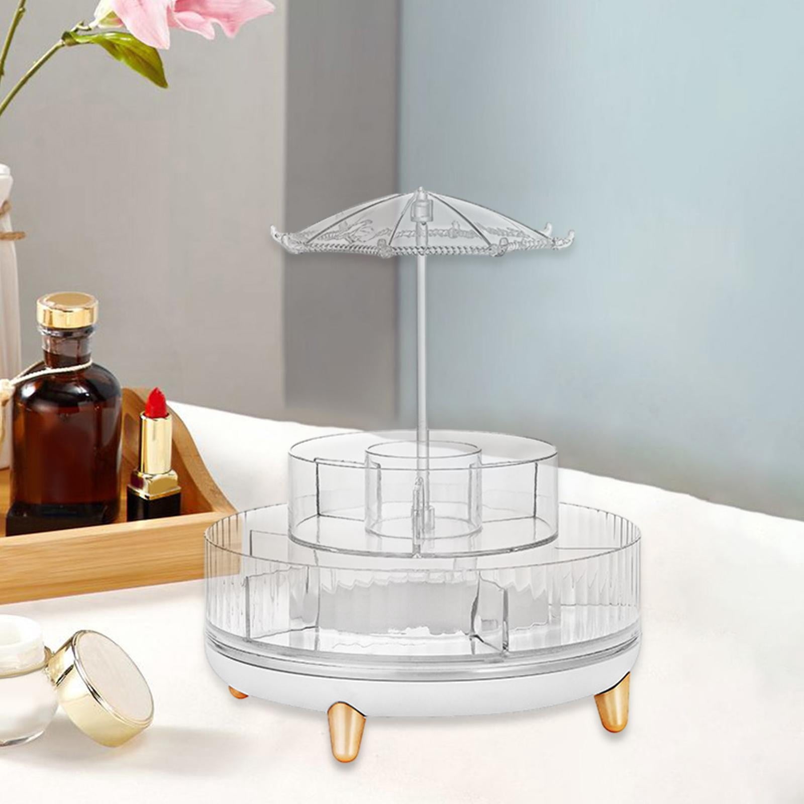 Makeup Organizer Jewelry Holder Multi Grids Rotatable Cosmetic Storage Organizer Make up Holder Display Stand for Jewelry Skincare - Image 3