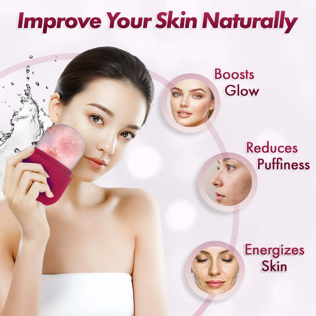 IcyGlow Facial Roller Reusable Ice Roller For Face and Eye Ice Facial Roller Massage Reusable Ice Facial Roller - Image 5