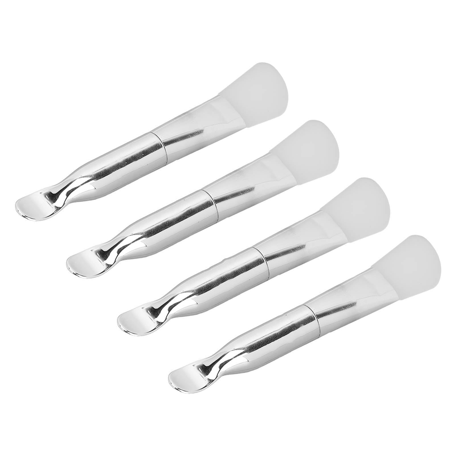 4pcs Double Ended Face Mask Brushes Set, Silicone Facial Mud Mask Applicator with Aluminum Handle for Professional Sk... - Image 2