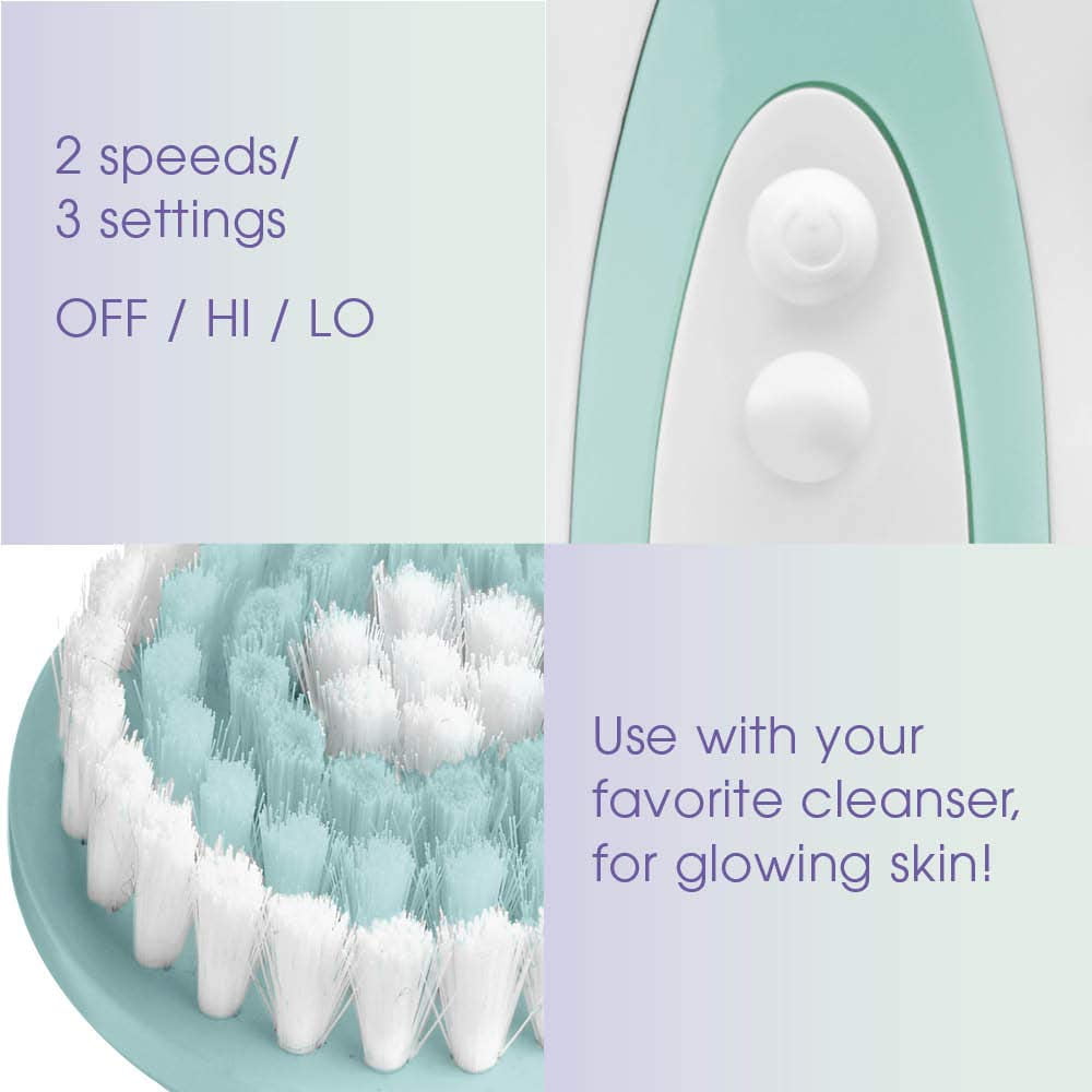 True Glow by Conair Battery Operated Facial Cleansing Brush FCB6 - Image 3