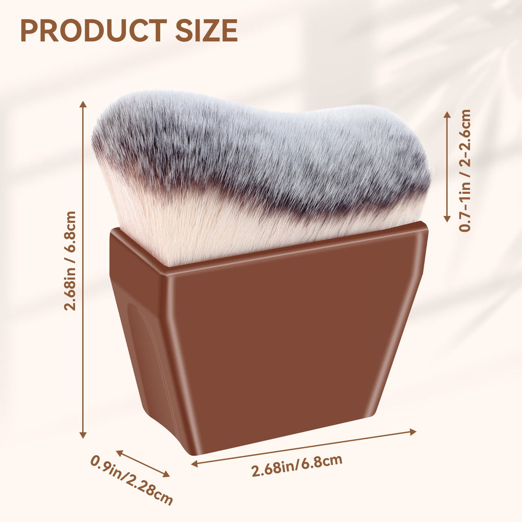 Makeup es Kabuki Self- for Liquid, Cream and Powder Face Makeup for Body & Leg Makeup (Brown) - Image 6