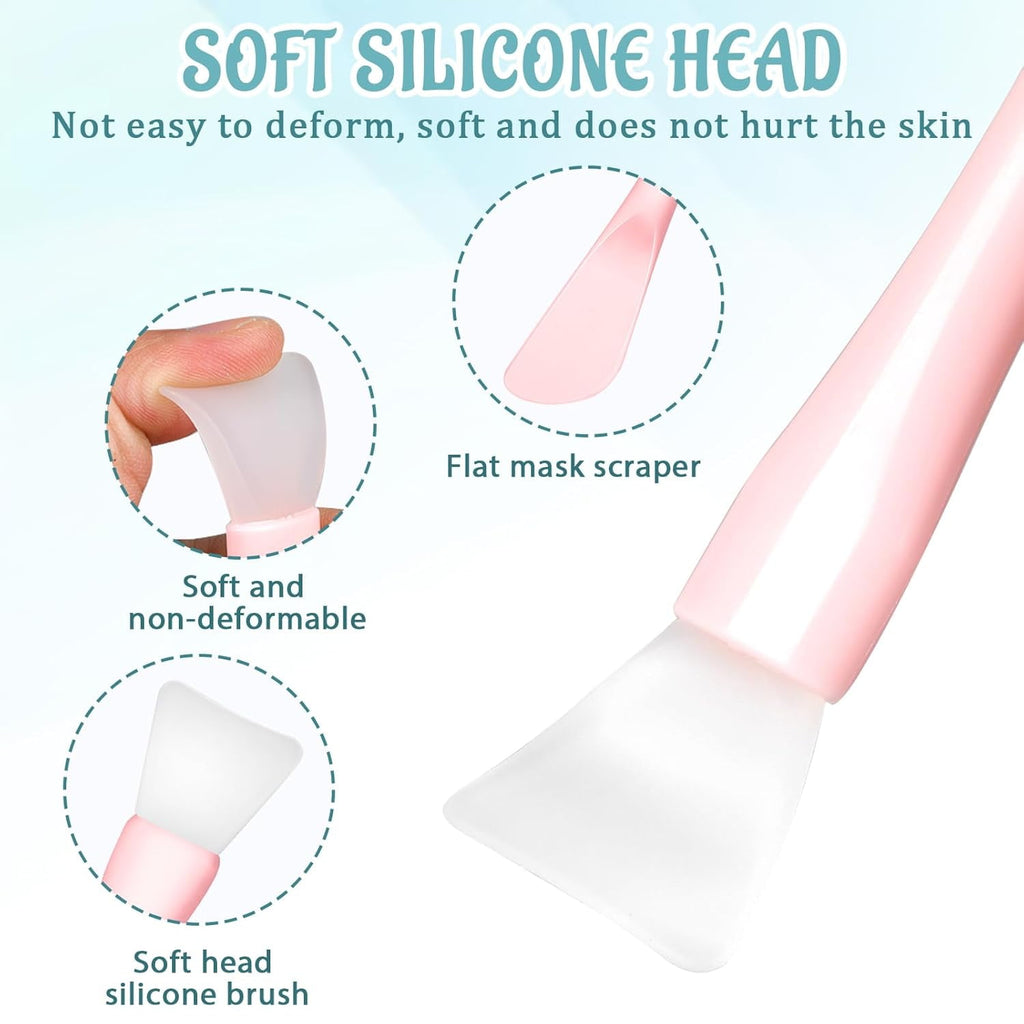 4 Pcs Face Mask Brush, Mask Applicator Tools, Beauty Spatula Soft Silicone Double Head Facial Makeup Brush for Facial Mud, Clay, Apply Cream - Image 4
