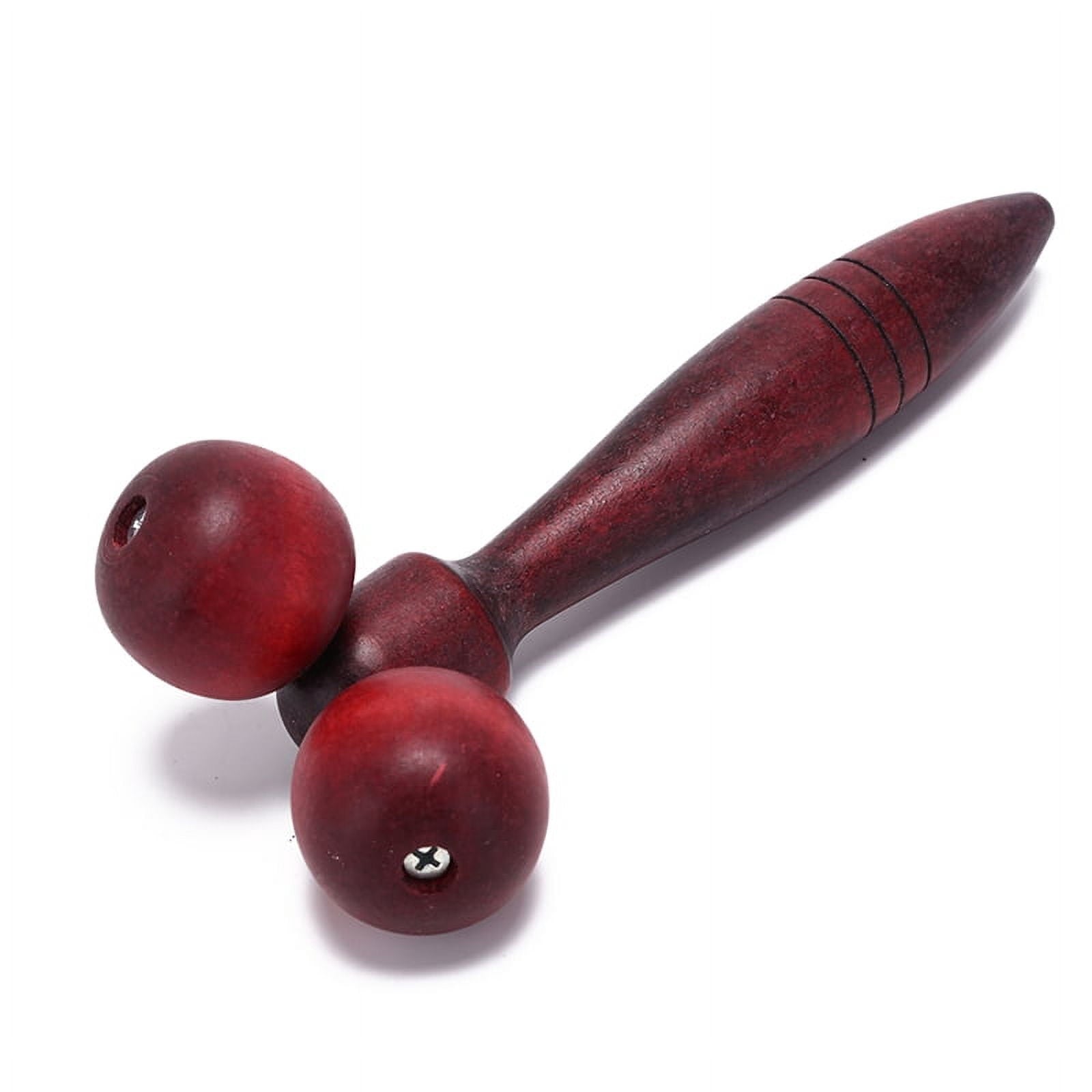 wooden ball roller massager tool reflexology hand face body relax random colorAL - Image 5