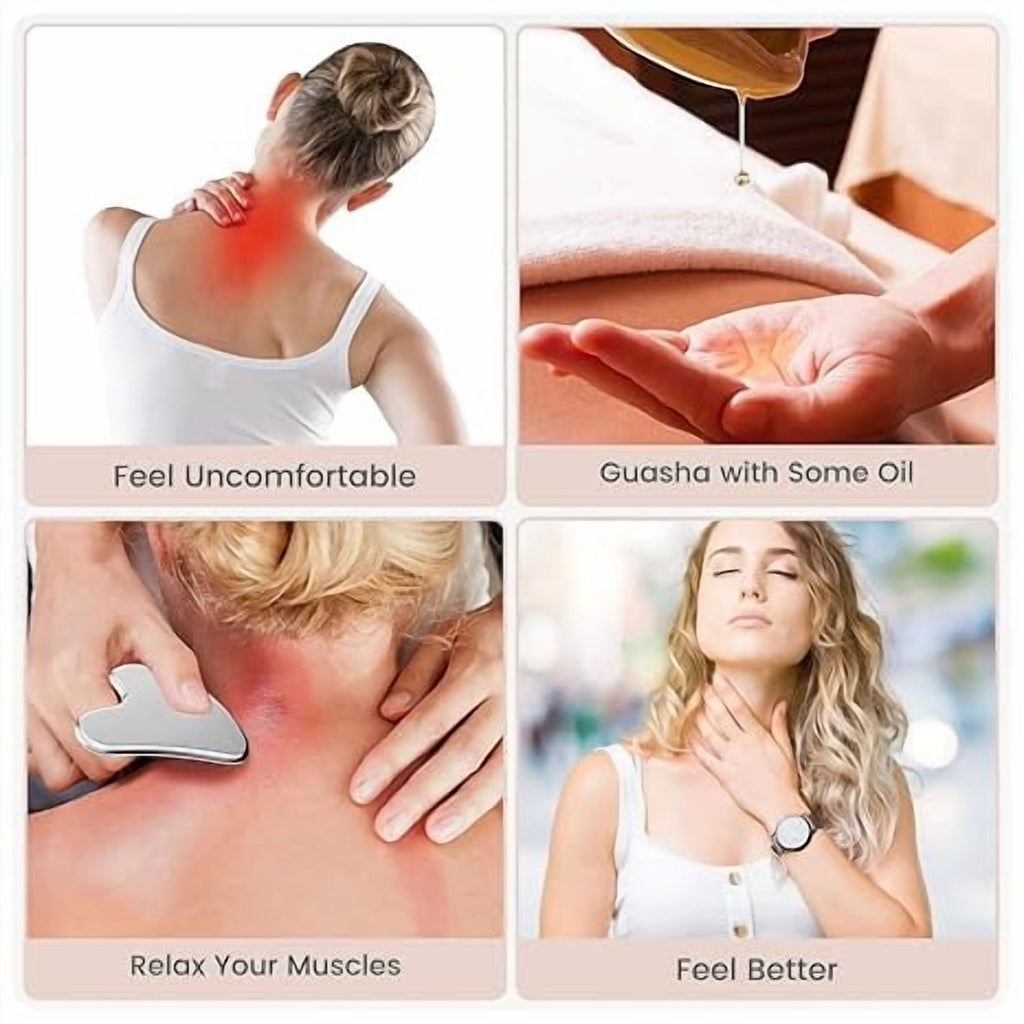 304 Stainless Steel Gua Sha Facial Tools 1 PC, Guasha Tool for Face or Body Massage, Massager Tool for Facial Care, S... - Image 4
