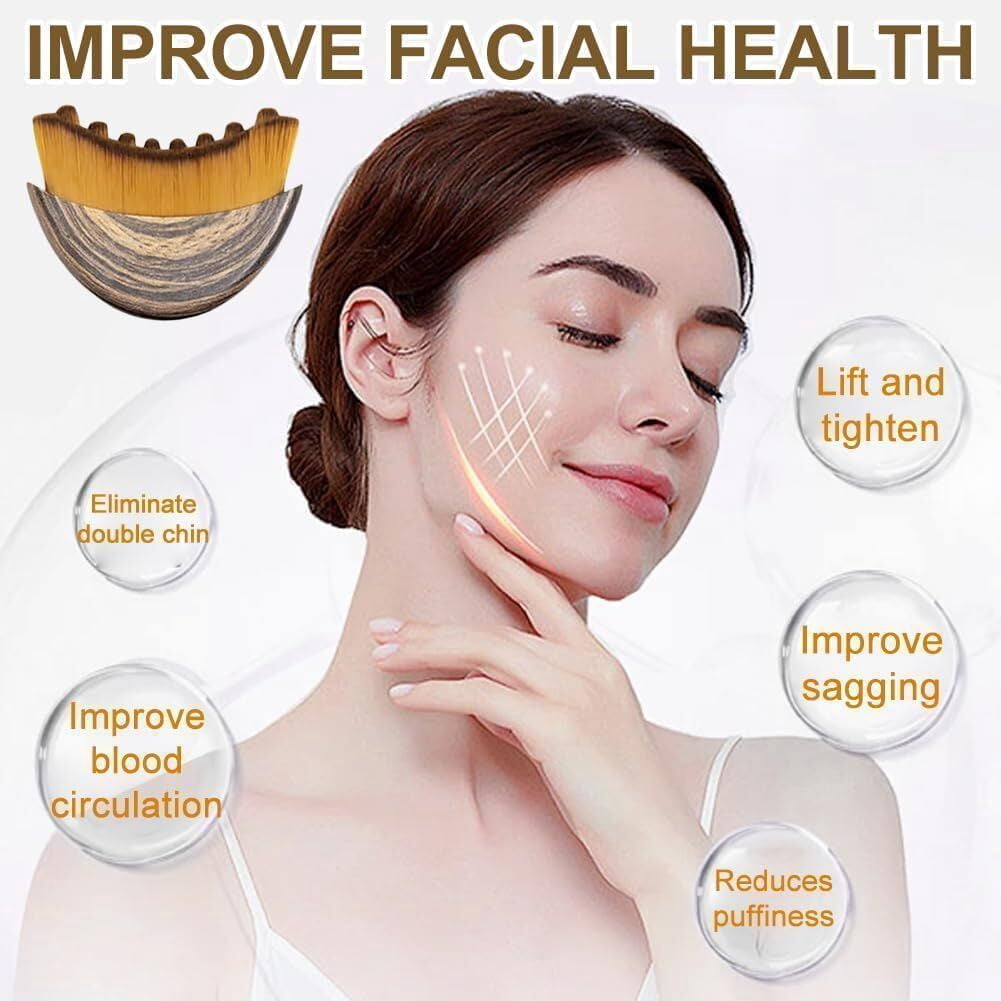 Brush Ergonomic Facial Massage Brush for Drainage, Chin and Jawline Sculpting, Anti-Puffiness Lift Tool - Image 2