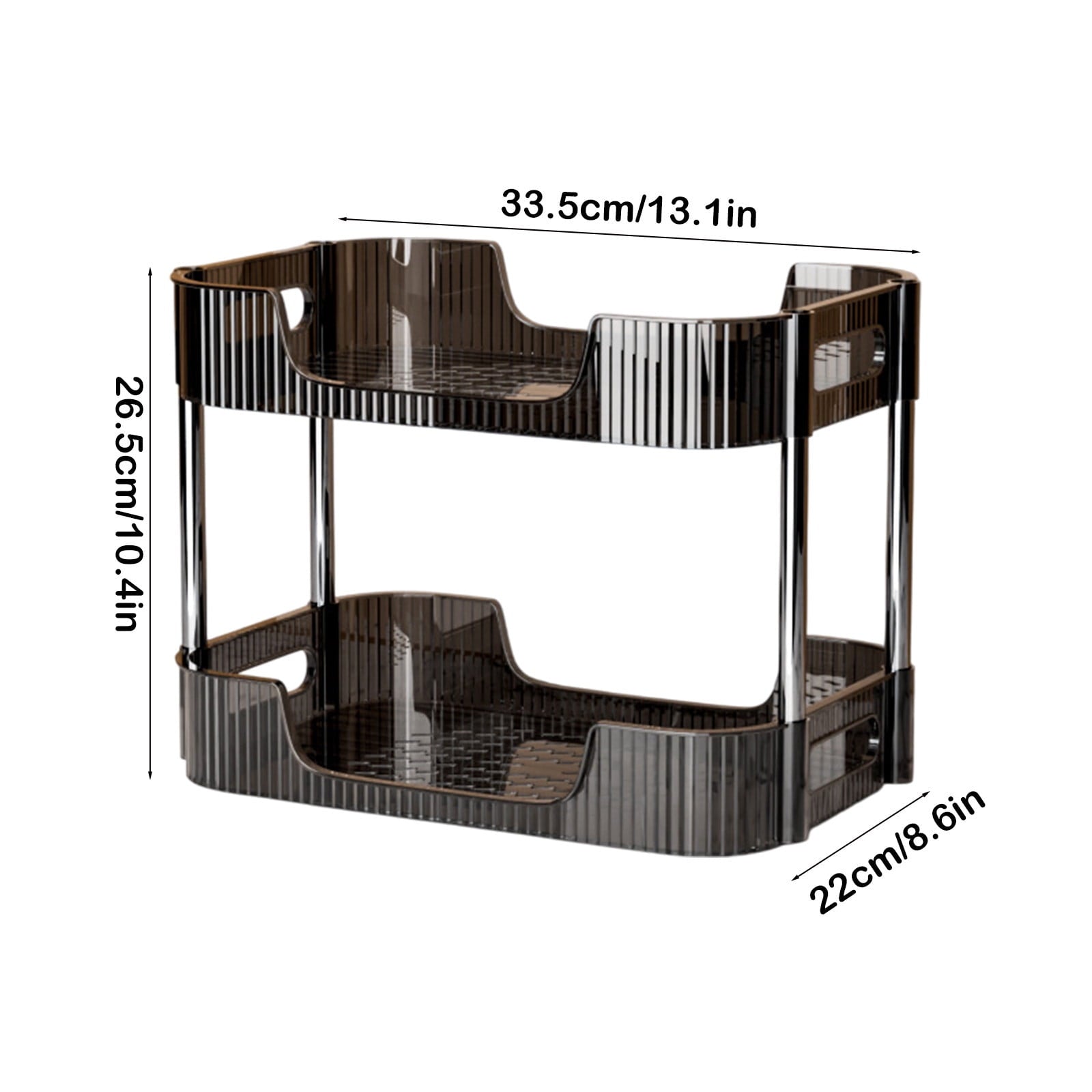 Clear Acrylic Cosmetic Organizer, 2-Layer Bathroom Vanity Storage Shelf, Skincare Perfume Display Rack, Desktop Makeu... - Image 3