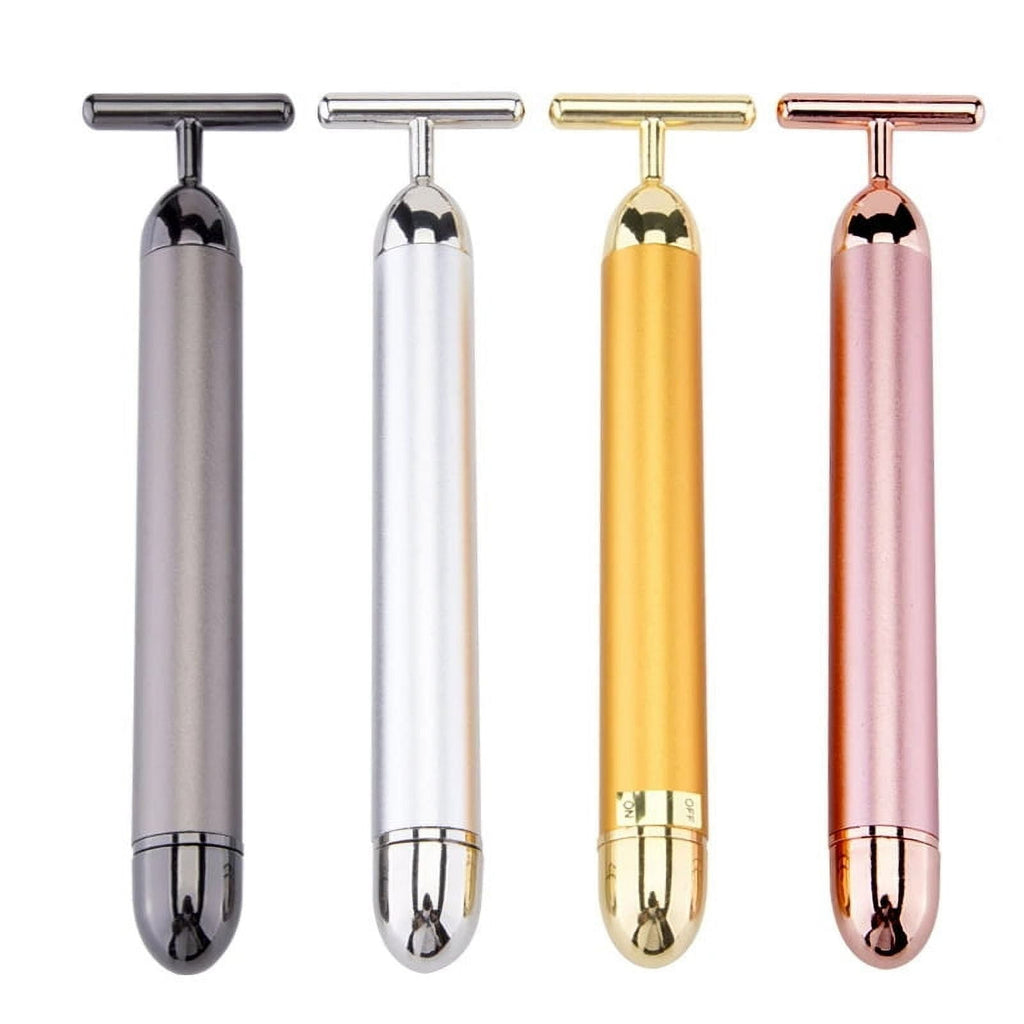 24K Gold T Beauty Roller Energy Roller Electric Face-lifting Facial Massage Beauty Tools Waterproof Vibrating Face Ca... - Image 2