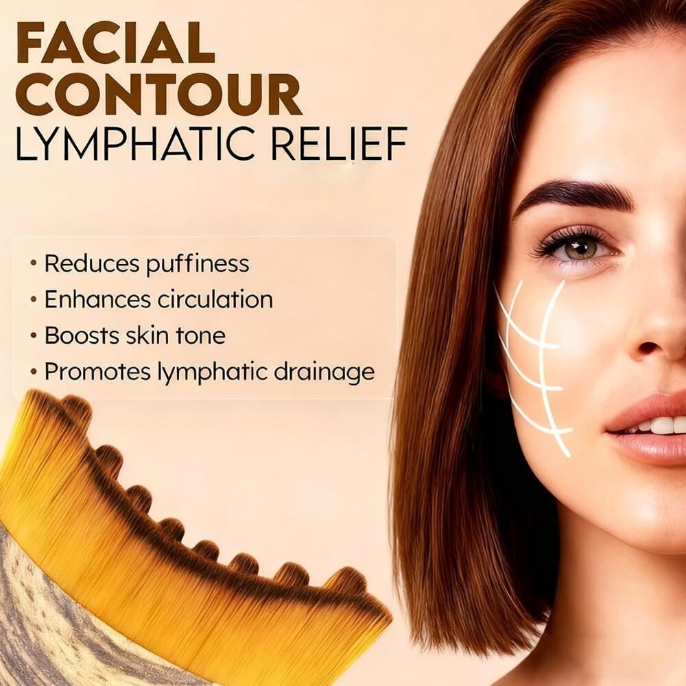 Face Brush - Reduces Puffiness & Restores Definition, Face Brush, 100% Gentle & Soft on Skin | Naturally Sculpted Look,Facial Brush - Image 6