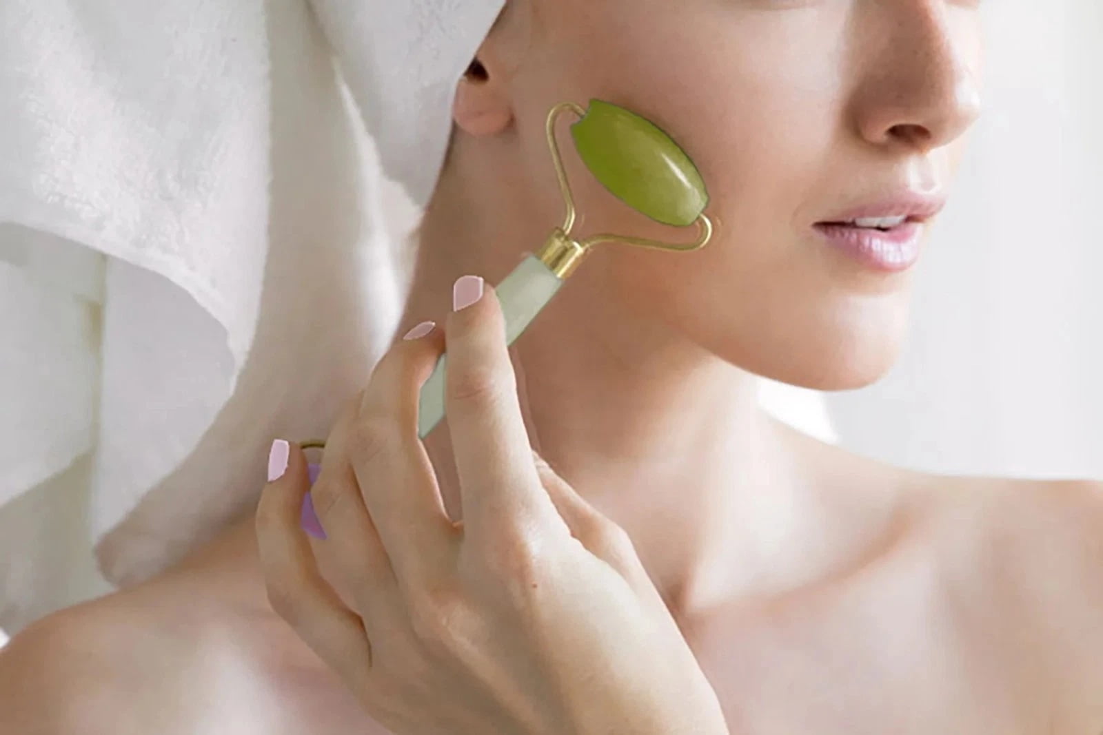 Jade Roller Face Massager Face Skin Massager Stone Tool Anti-Aging - Image 3