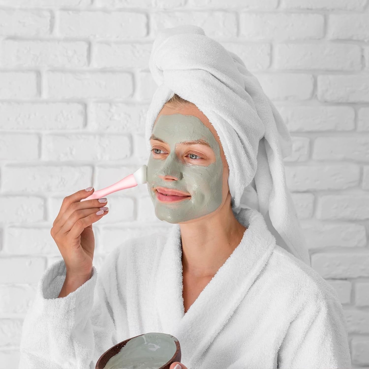 4 Pcs Face Mask Brush, Mask Applicator Tools, Beauty Spatula Soft Silicone Double Head Facial Makeup Brush for Facial Mud, Clay, Apply Cream - Image 5