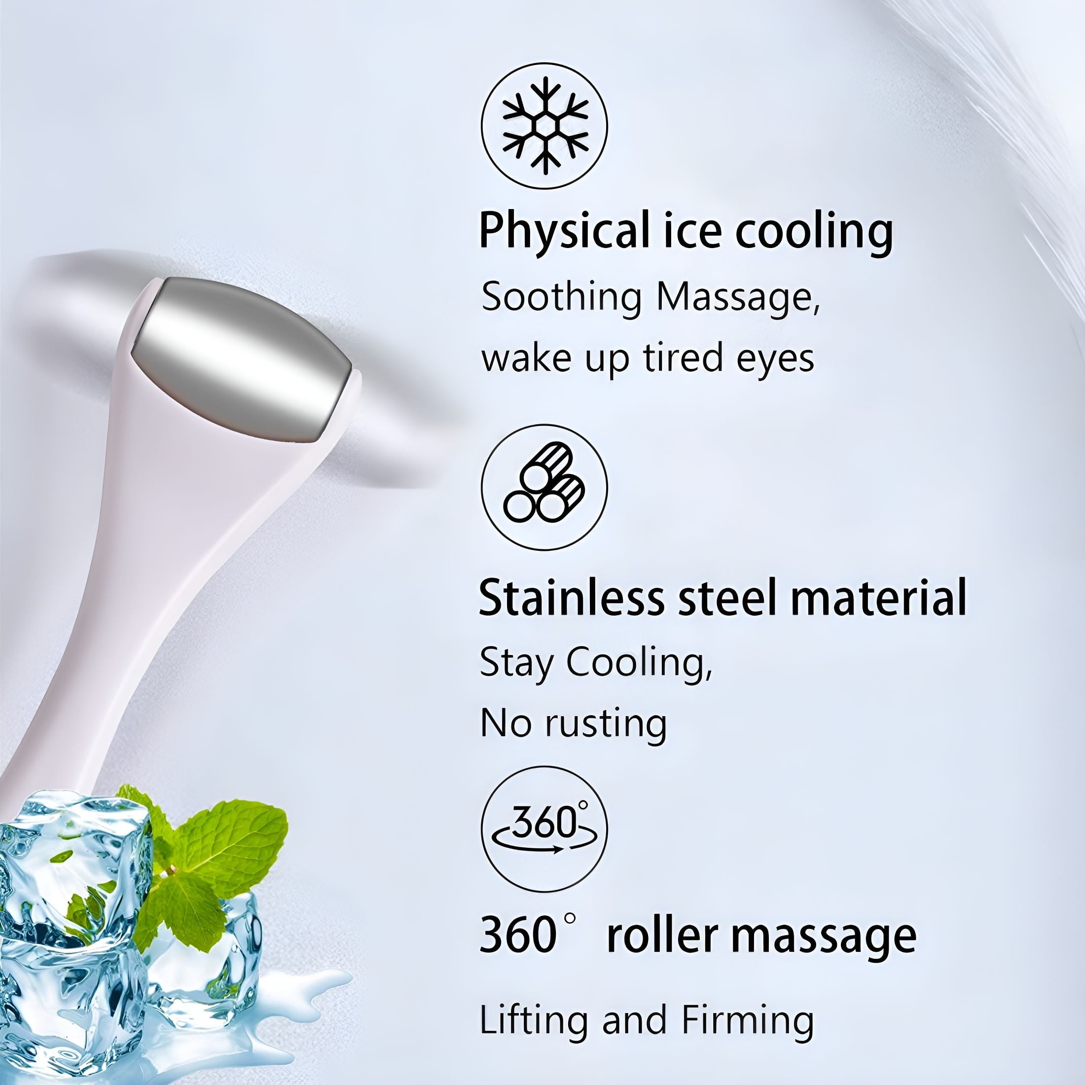 XIRQI Ice Roller for Face and Eye, Face Roller Skin Care for Puffiness, Migraine, Pain Relief, Eye Roller for Puffy Eyes Dark Circles, Stain - Image 2