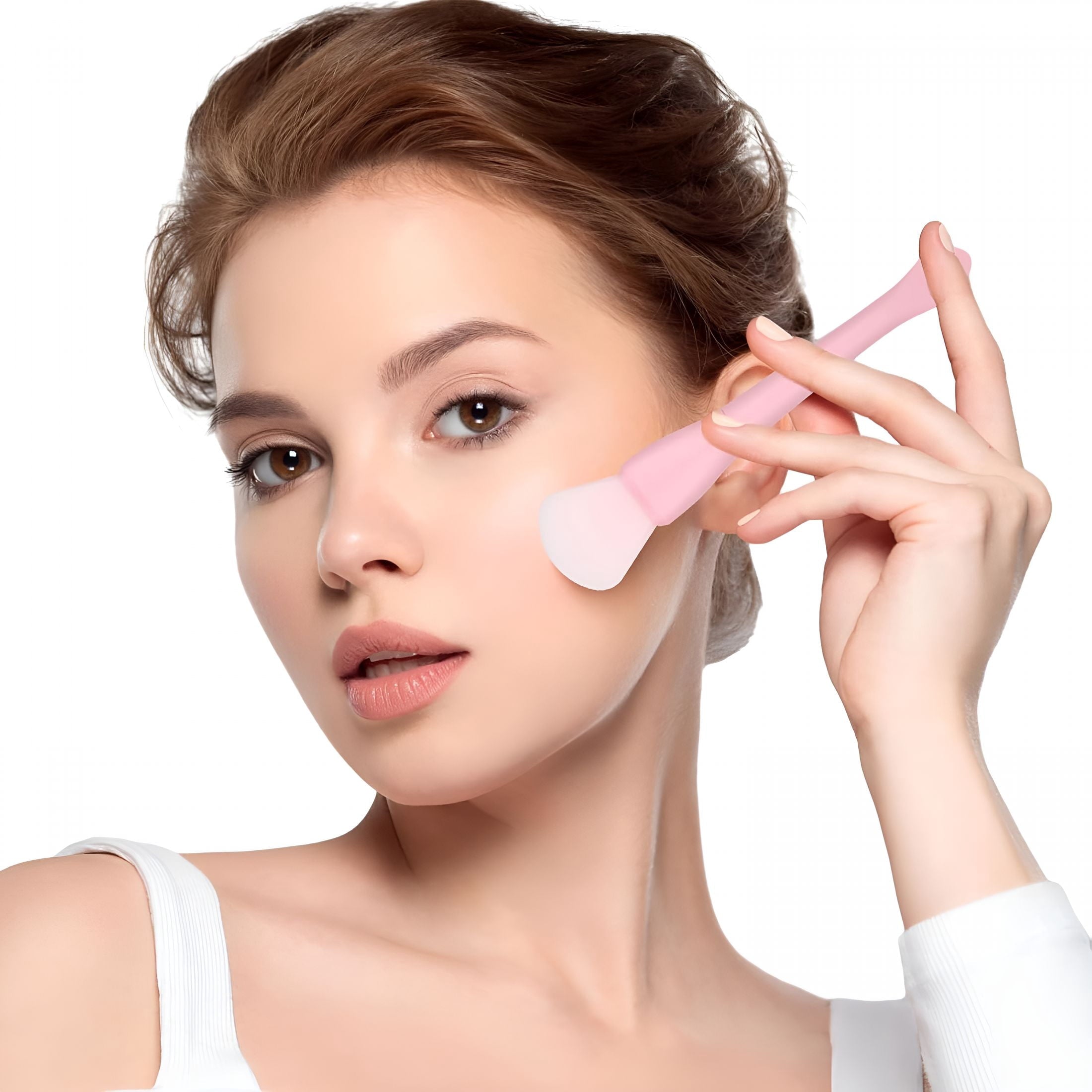 2Pcs Silicone Face Mask Brush Applicator Soft Face Mask Applicator Face Mask Spatula Facial Mask Brush Skincare Appli... - Image 3