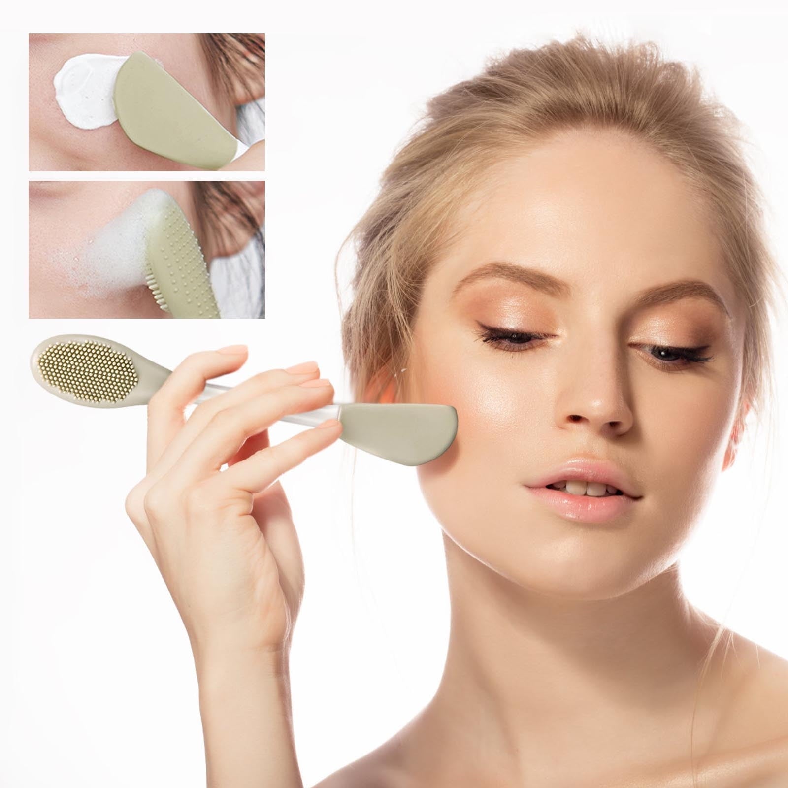 Silicone Face Mask Brush Double Head Mud Mask Applicator Pore Cleansing Brush for Skincare Makeup Tool - Image 5
