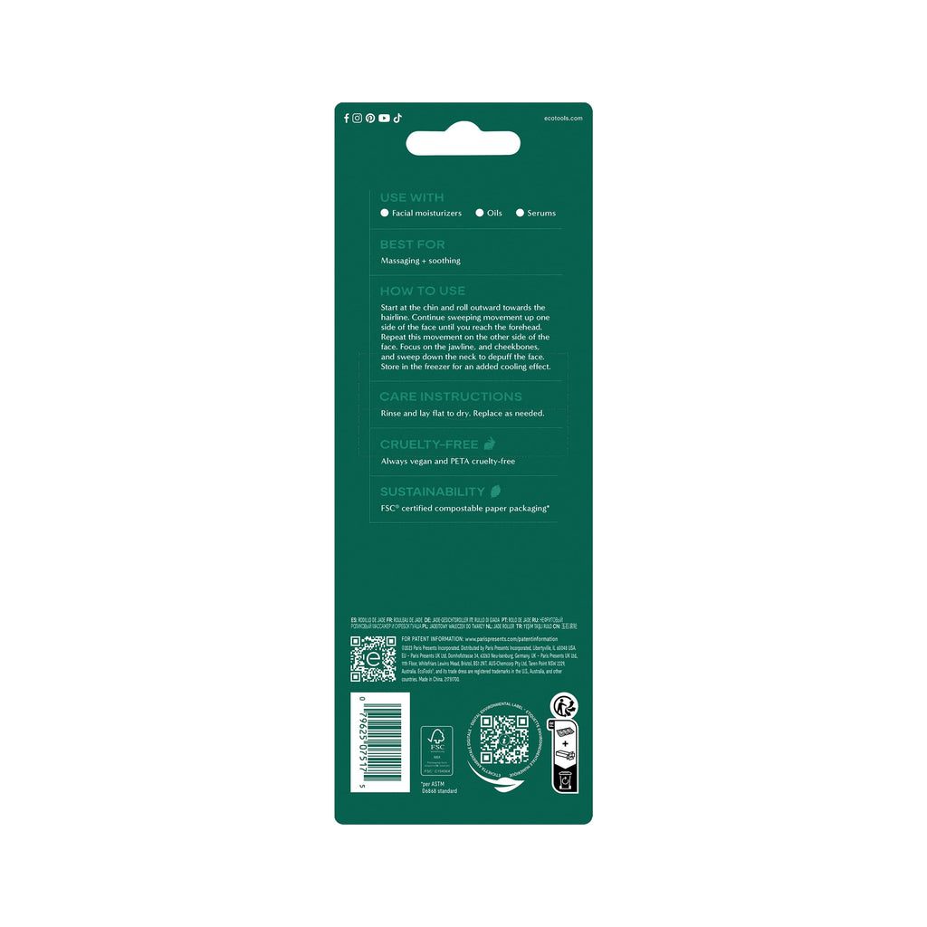 EcoTools Jade Facial Roller for Smoothing, Sculpting & Massage - Ideal for Reducing Puffiness & Enhancing Skincare Absorption - Image 6