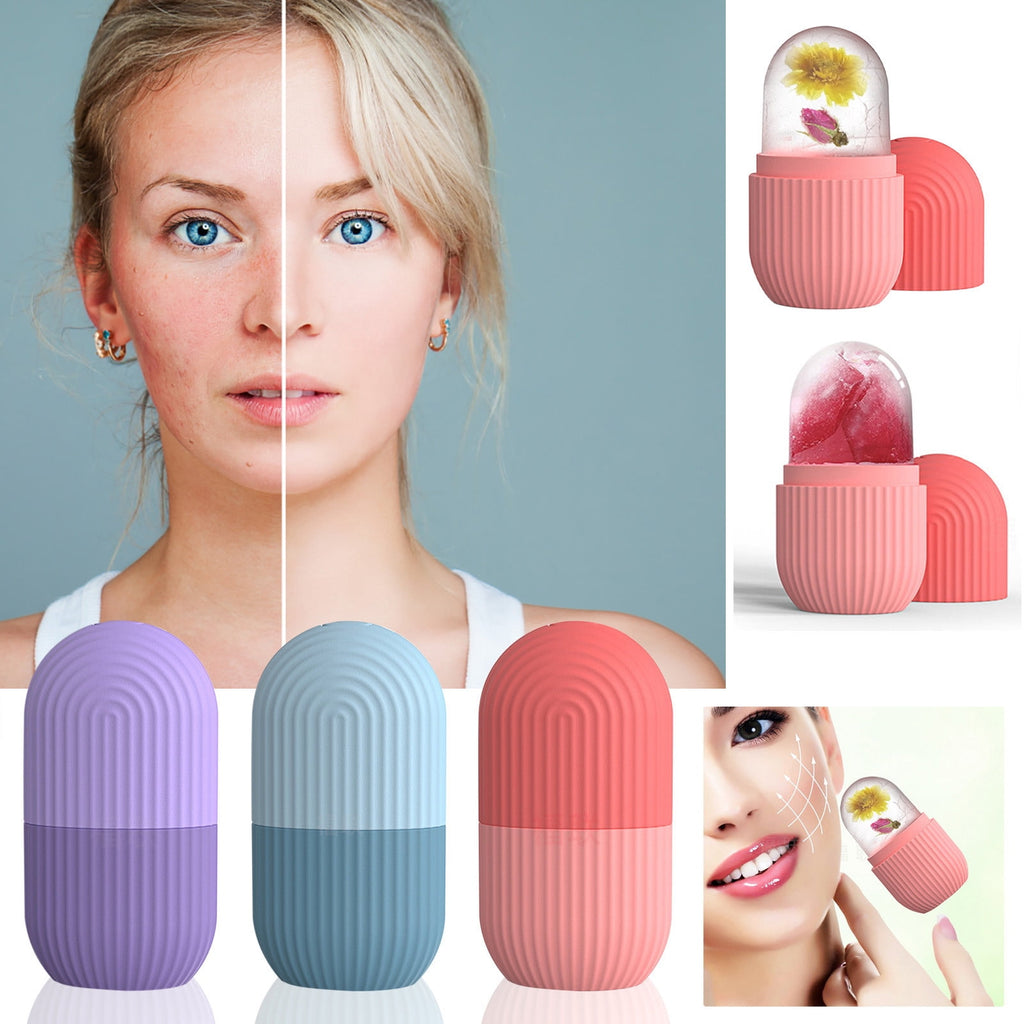 Ice Mold for Face, Ice Roller for Face & Eye, Beauty Facial Ice Rollers Ice Holder Mold Face Puffiness Relief Massage... - Image 2