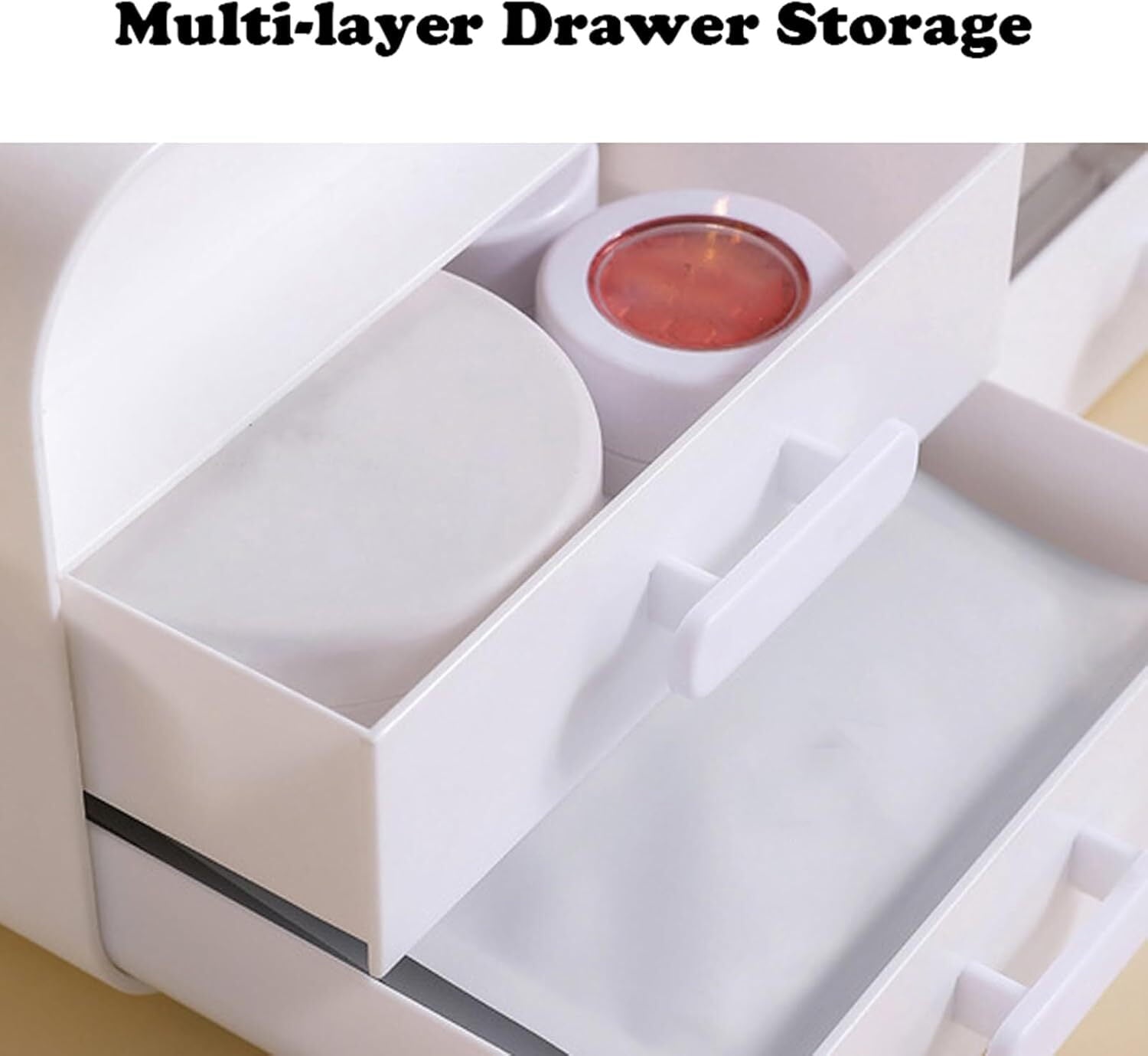Makeup Organizer with 3 Drawers, Medium Countertop Organizer for Cosmetics, Ideal for Bathroom and Bedroom Vanity Cou... - Image 5