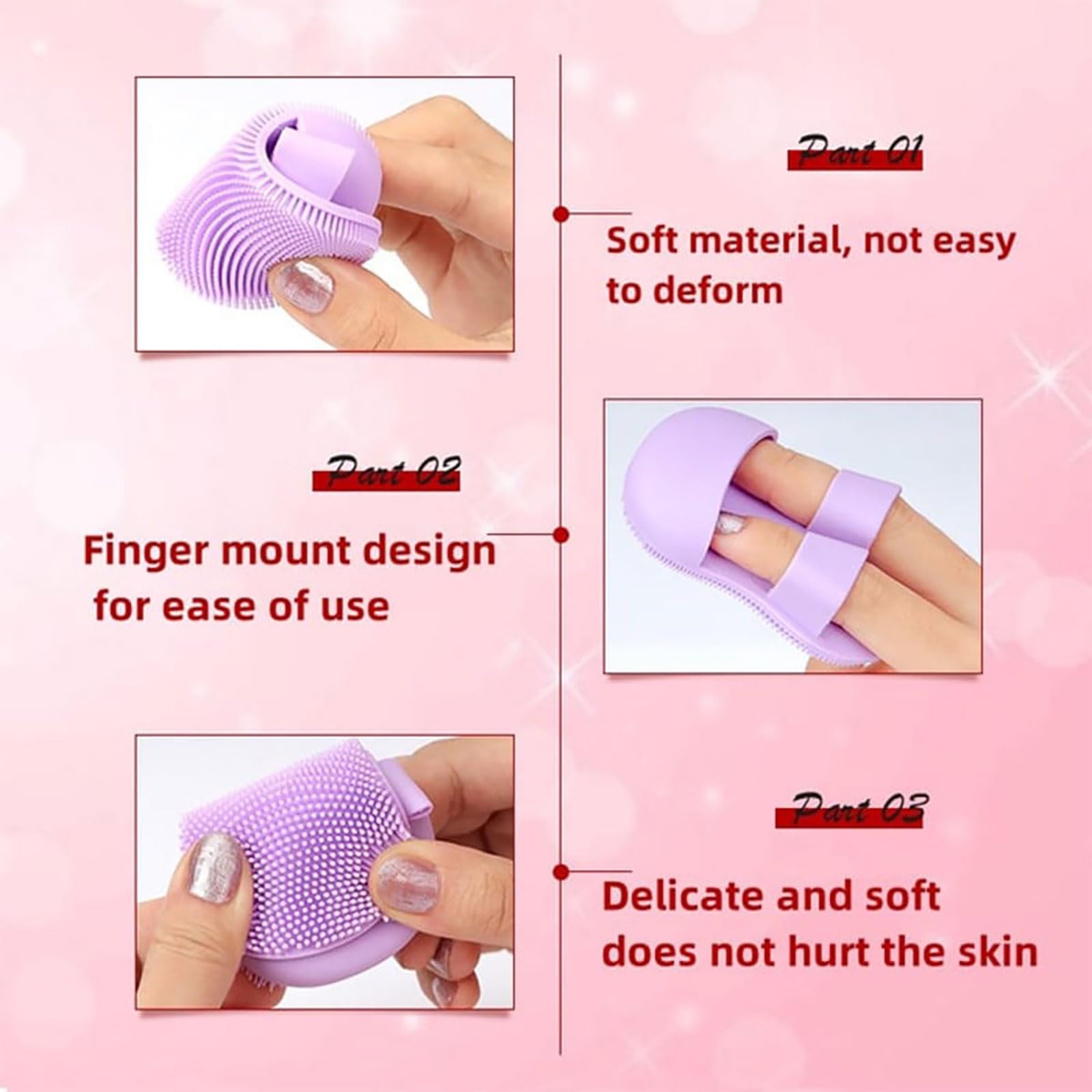 Beauty Tools Silicone Finger Facial Cleansing Brush Mini Soft Handheld Face Scrubber Gentle Exfoliator for Men and Wo... - Image 4