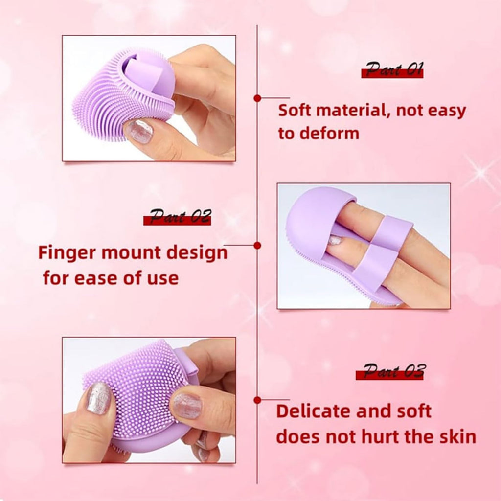 Silicone Facial Cleansing Brush Gentle Exfoliator Deep Pore Cleanser Handheld Skin Scrubber Massage Tool For Daily Be... - Image 3