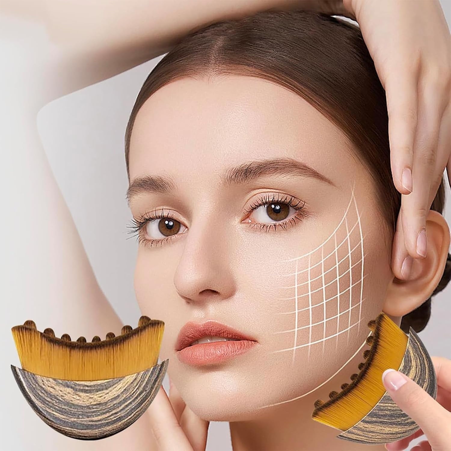 EP New Lymphatic Contour Face Brush, Dry Brushing Face Brush, Lymphatic Drainage Massager for Face, Chin & Jawline Sculpting, Ergonomically - Image 3