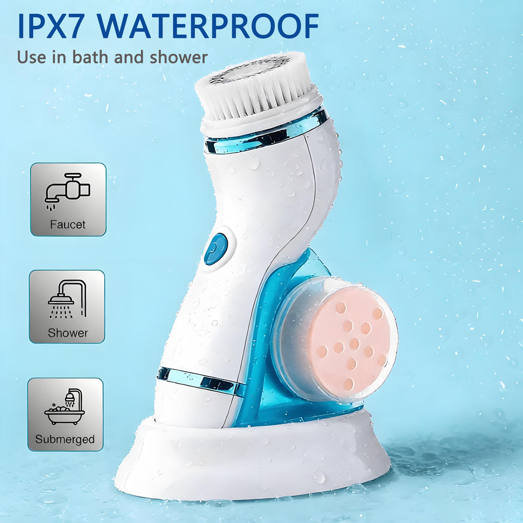 Facial Cleansing Brush Waterproof Heads,Electric Face Spin Brush for Exfoliating,Oil makeup, Pores Massaging and Deep... - Image 4