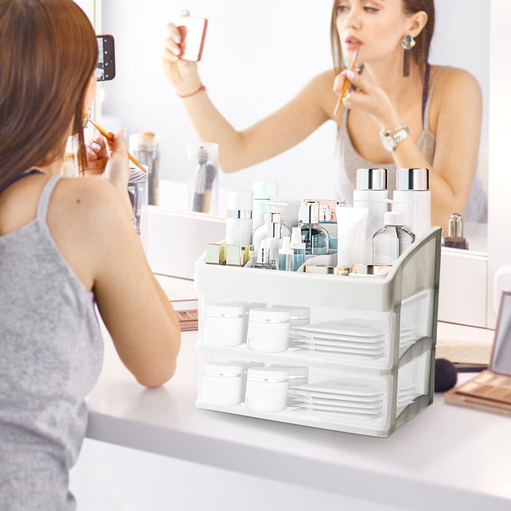Makeup Organizer for Vanity Cosmetic Display Cases Large Capacity Bathroom Countertop Plastic Storage for Skin Care P... - Image 6