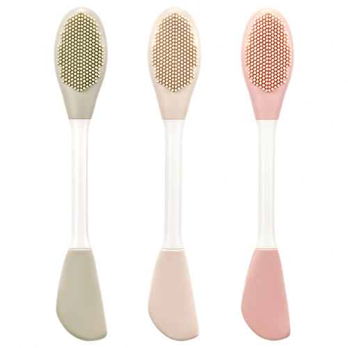2026 New 3Pcs Silicone Mask Applicators Dual End Face Scrubber Facial Mask Applicator Brush Beauty Tool