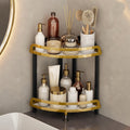 Corner Bathroom Counter Organizer Metal Bathroom Sink Organizer Countertop, Makeup Organizer for Vanity Storage Corne...