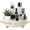 Makeup Perfume Organizer Tray 360 Degree Rotating Lazy Susan Skincare Lotion Organizer Spinning Cosmetics Storage for...