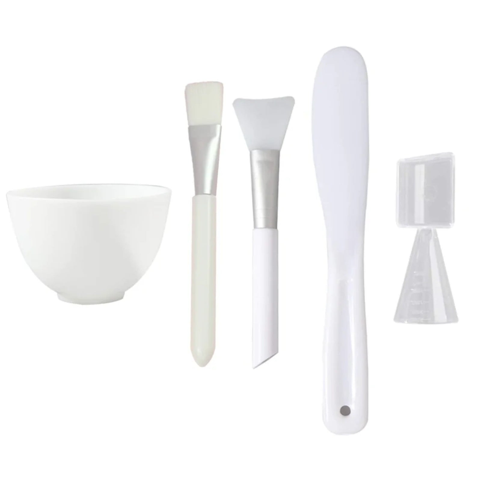 5-Piece Mask Mixing Bowl Set, Food Grade Silicone Skincare Tools with Brush & Spatula, Portable At-Home Facial Kit fo...
