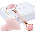 Jade Roller & Gua Sha, Natural Jade Face Roller Facial Skin Care Skin Toning Devices, Pink
