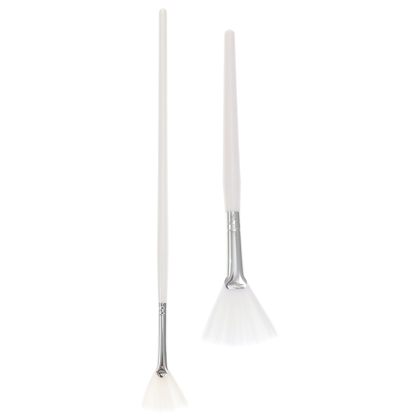 Beauty Face Brush Aluminum Handle for Skincare Application 2Pcs