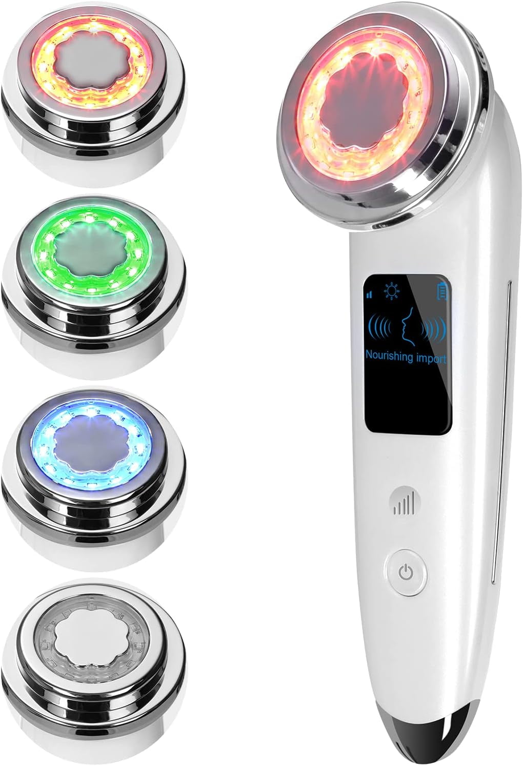 Banome Face Massager Electric Face Lifting 4 in 1 Facial Massager Anti Aging Skin Tightening Firming Skin Care Tools (White)