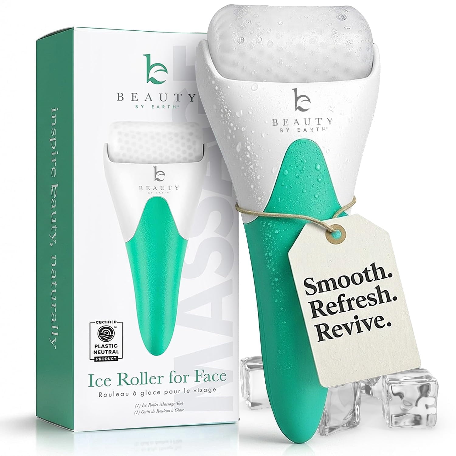 Ice Roller Face Massager - For Face & Eye Puffiness Relief, Ice Cold Rollers for Face & Eyes, Face Roller to Reduce P...