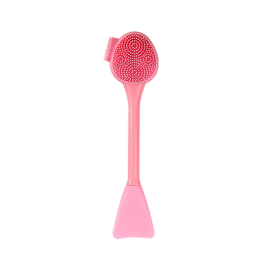 Beauty Tools 2 In 1 Double Ended Silicone Face Cleansing Brush Massage Tool for Deep Cleaning and Applying Facial