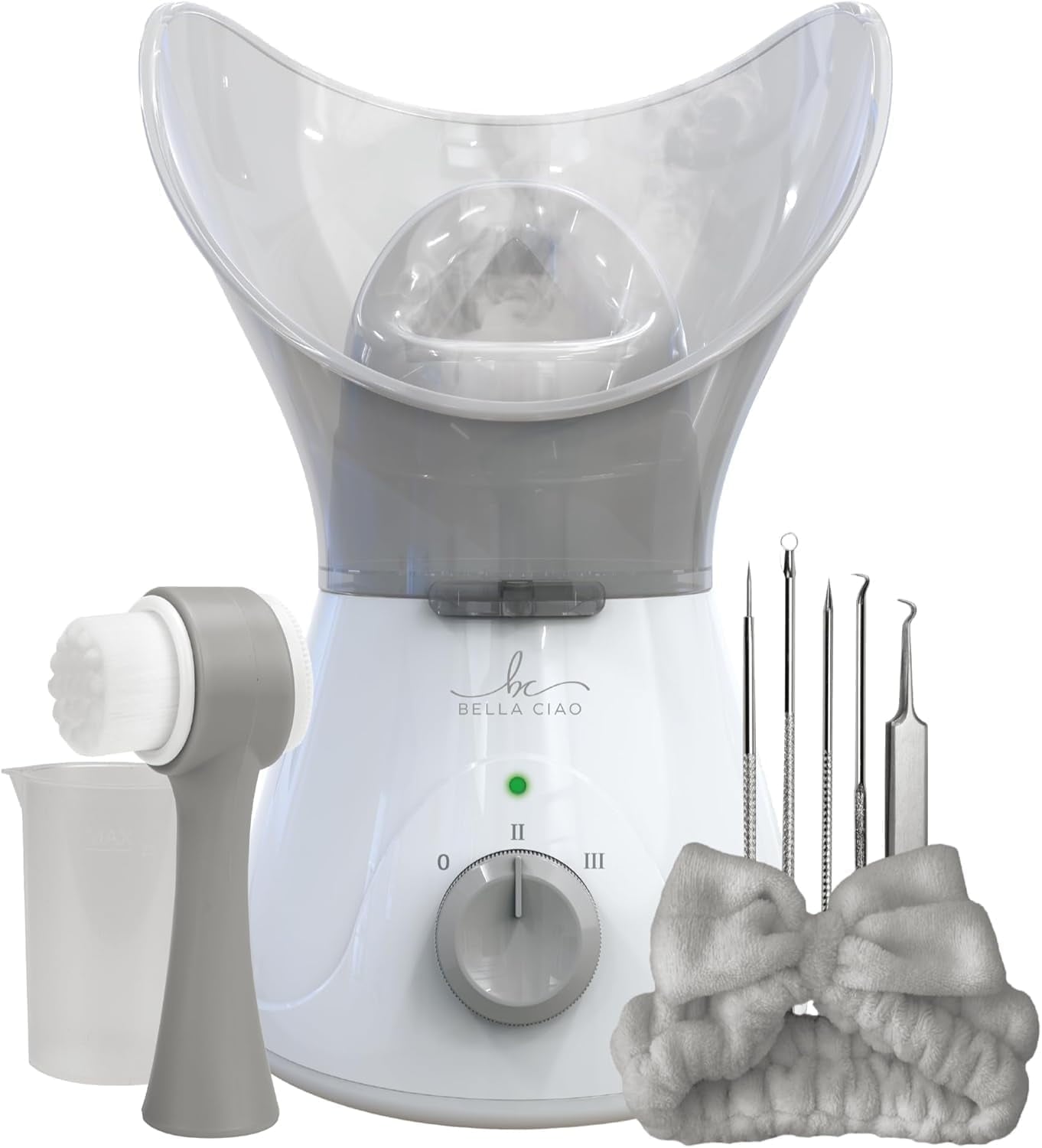 11-Piece Gentle Face Steamer Set, At-Home Spa Facial Kit for Deep Cleansing