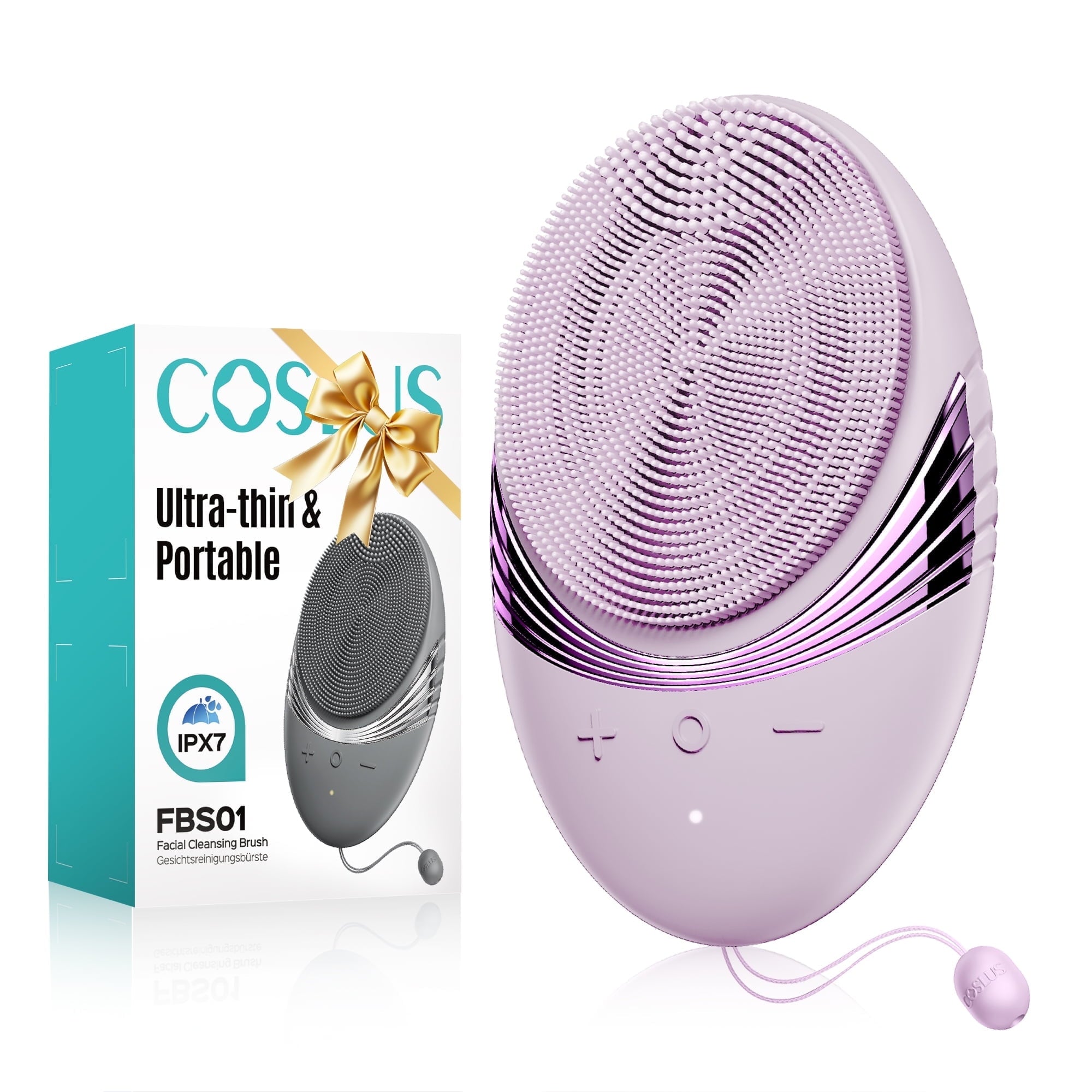 COSLUS Facial Cleansing Brush,Face Scrubber,Silicone Face Wash Brush,5 Cleansing Modes,Electric Deep Cleaning for Men Women