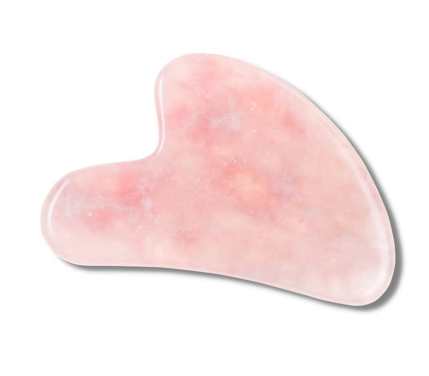 Gua Sha Facial Tool, Natural Rose Quartz Stone Guasha Board for SPA Acupuncture Therapy Trigger Point Treatment, Gua ...