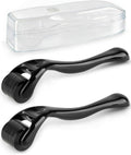 Derma Roller For Hair Growth, 2 Pack Titanium Microneedle Roller for Face, Beard & Body, Micro Needling Roller for Sk...