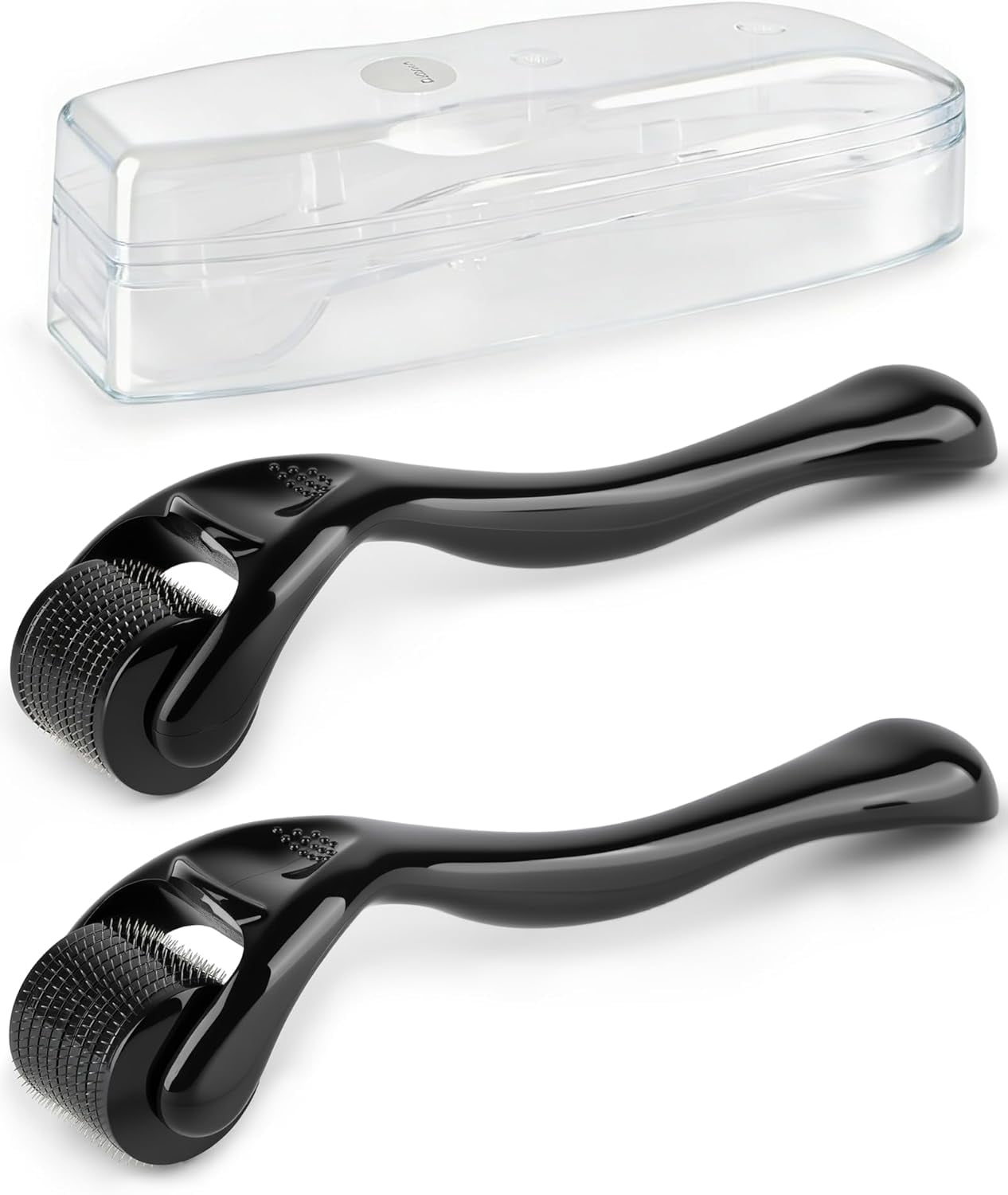 Derma Roller For Hair Growth, 2 Pack Titanium Microneedle Roller for Face, Beard & Body, Micro Needling Roller for Sk...