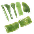 Gua Sha sets, Jade Roller Facial Ridged Roller KitsSkin Roller Scraping Massage Tools Anti Aging and Wrinkles for Fac...
