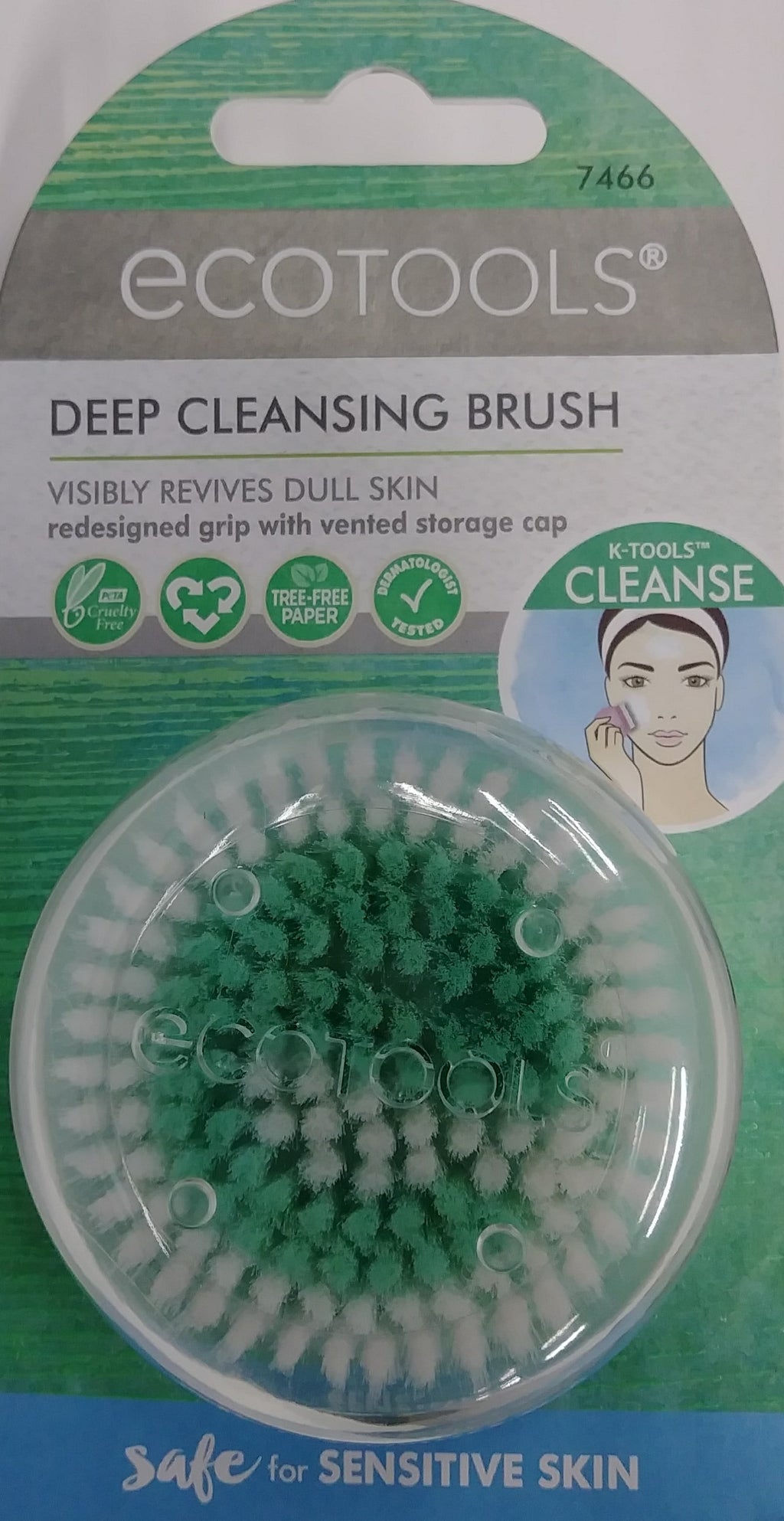 EcoTools Deep Cleansing Facial Brush, for Cleansers, Removes Oil & Dirt, Colors May Vary, 1 Count