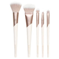 EcoTools Luxe Natural Makeup Brush Set, for Face, Cheek, and Eye Makeup, 5 Piece Set