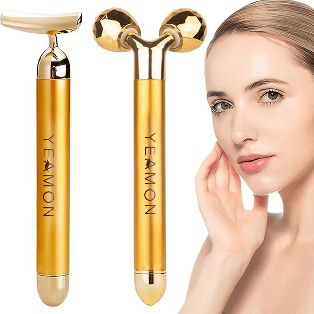 Electric Face Roller Massager, Vibrating Facial Roller for Puffiness, Wrinkles, and Skin Tightening, Eye and Face Massage Tool for Women and