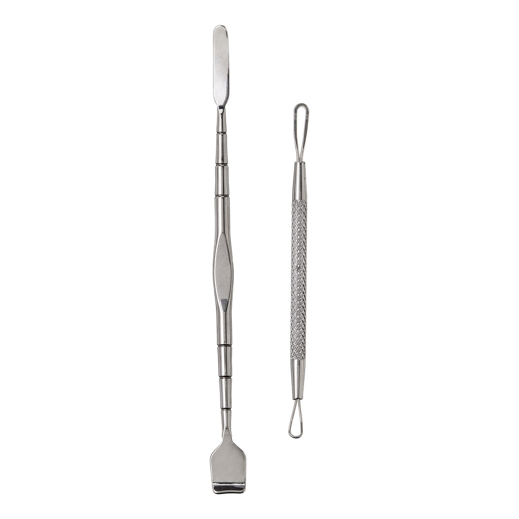 Stainless Steel Blackhead And Whitehead Skincare Tool Duo, 2 Piece Set