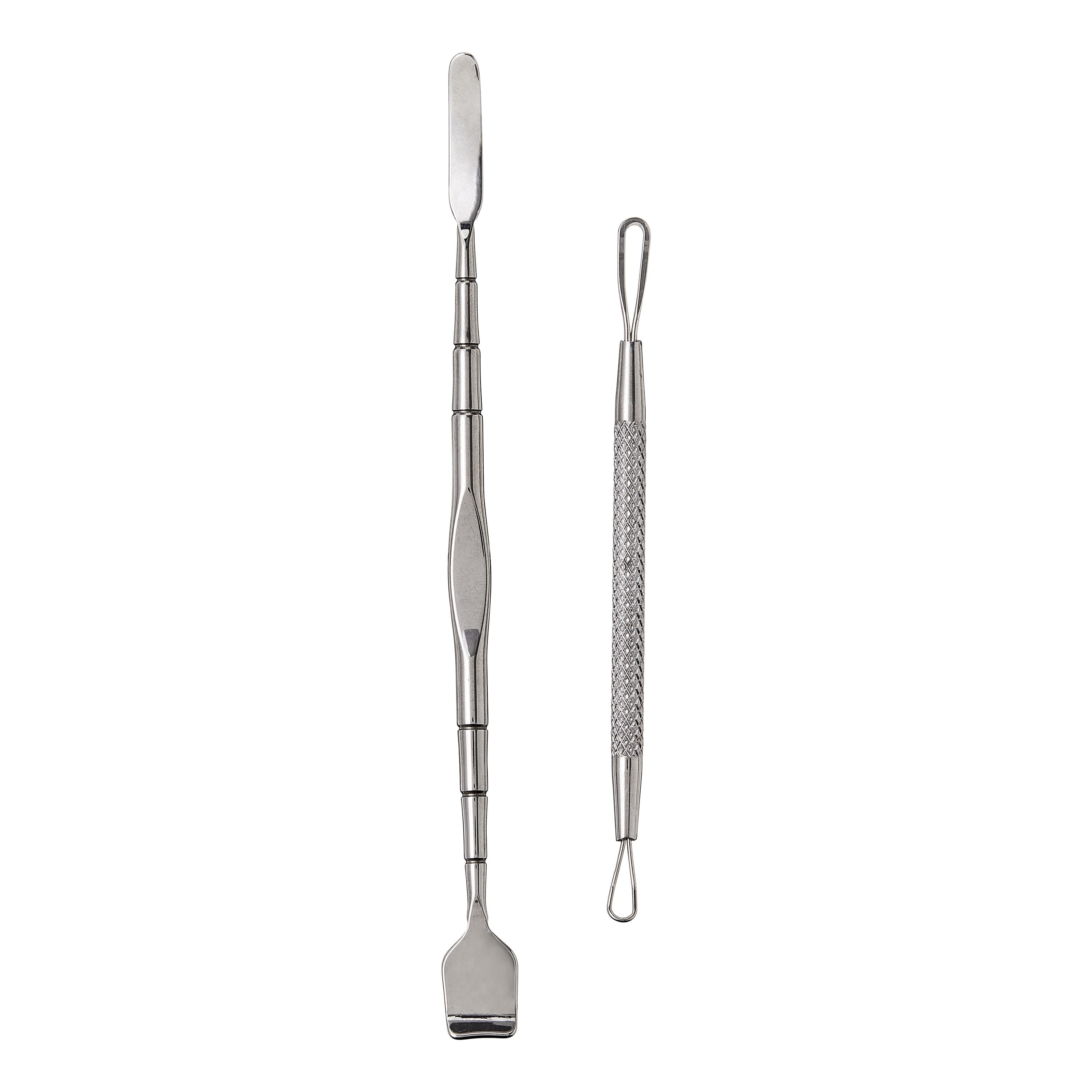 Stainless Steel Blackhead And Whitehead Skincare Tool Duo, 2 Piece Set