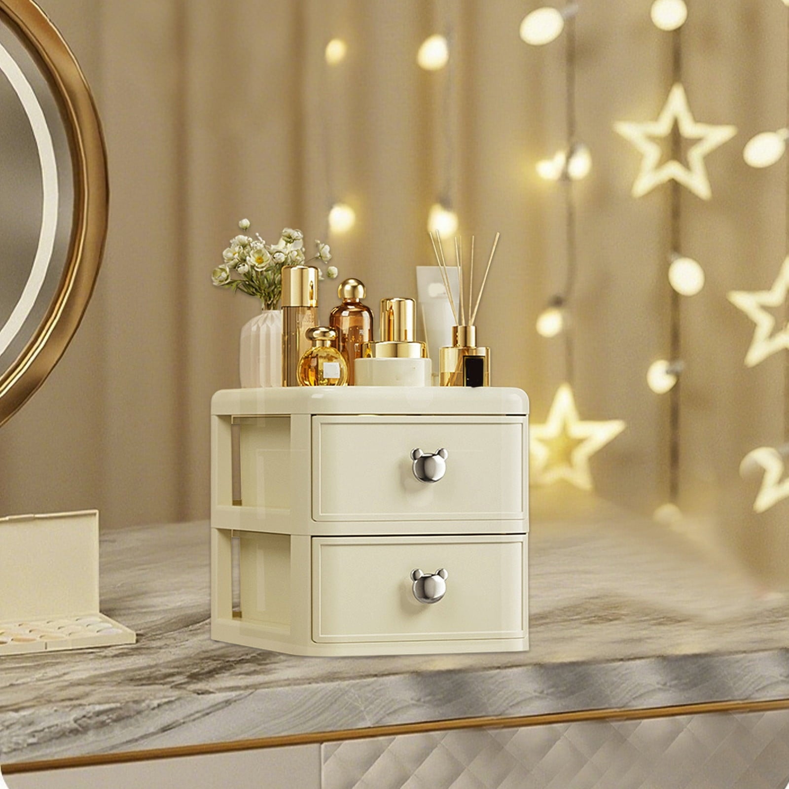 Makeup Organizer Skincare Cosmetic Storage Box with Drawers, Acrylic Vanity Organizer for Bathroom Countertop Dresser...