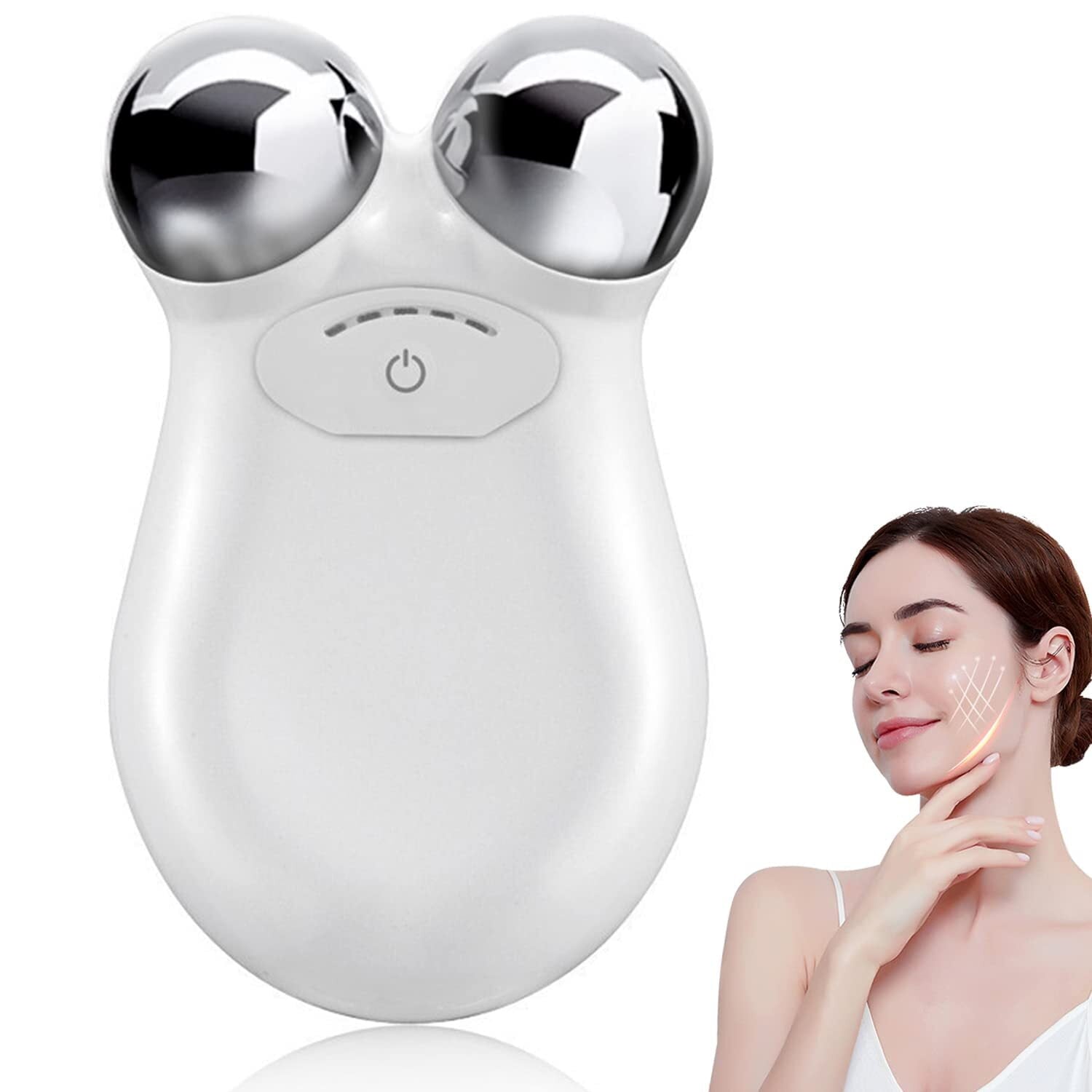 Face Device Roller, USB Mini microcurrent face Lift Skin Tightening Rejuvenation Spa for Facial Wrinkle Remover Toning Best Gift