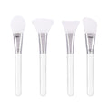 Face Mask Brush,4pcs Different Shapes Silicone Face Mask Brush Facial Mud Mask Applicator Brush Hairless Body Lotion ...