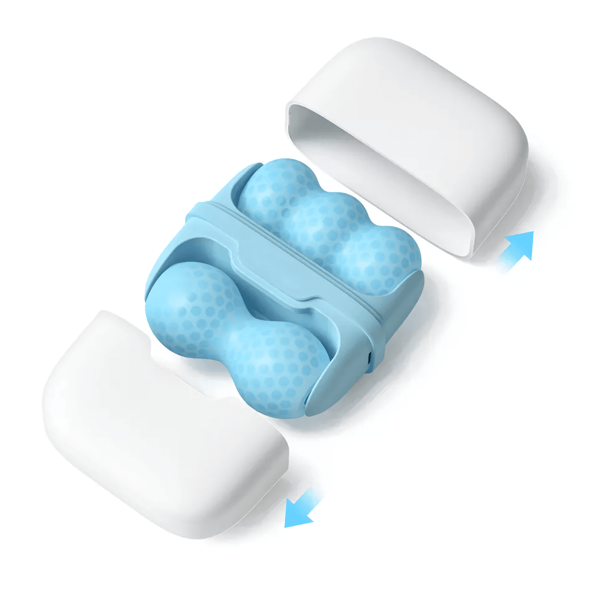 Cold Relax Massage 2in 1 for Face & Eye, Puffiness, Migraine, and r Injury-Blue