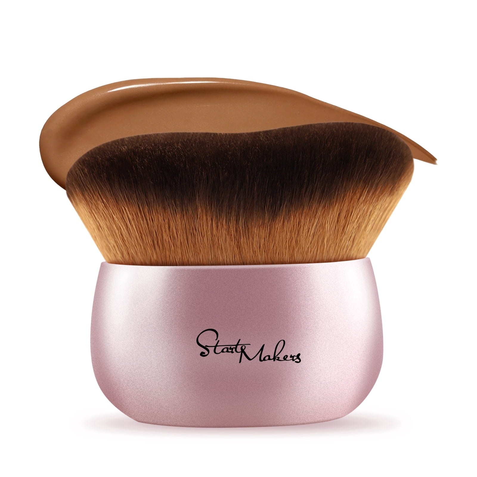 H HEYMKGO Tanning Brush DUAIU Makeup Brushes Kabuki Self-tanning Brush for Liquid, Cream and Powder Face Makeup for Body & Leg Makeup (Rose